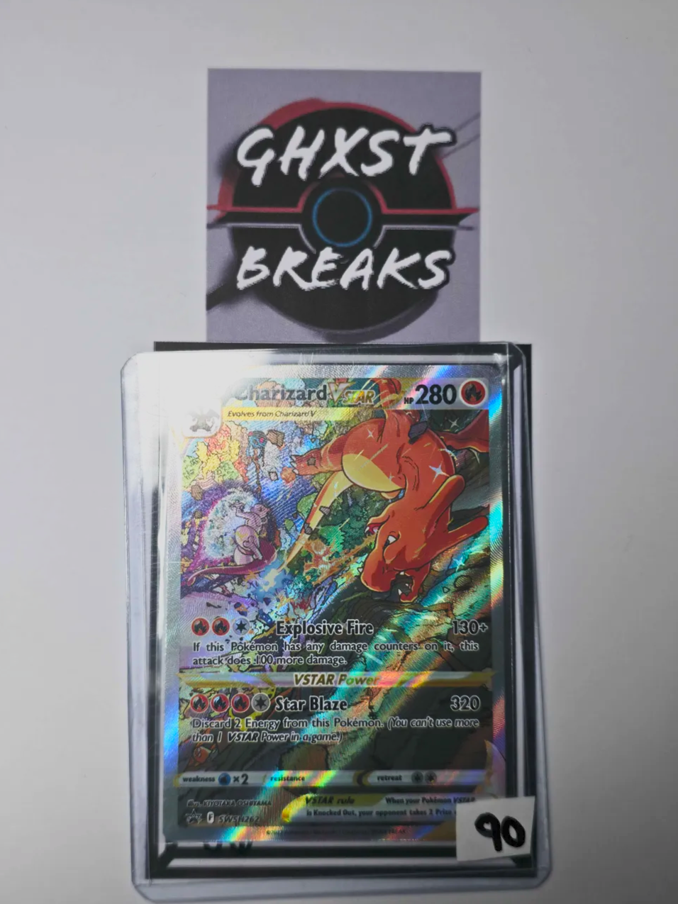 Charizard VSTAR 174/172 Rainbow Secret Rare - Brilliant Stars Pokémon Card