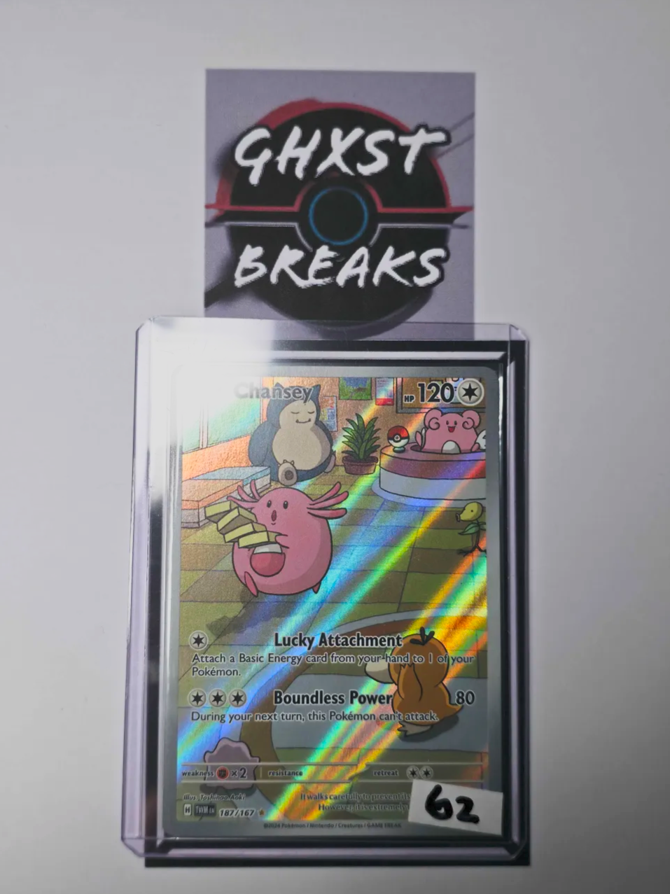 Chansey 187/167 Illustration Rare IR - Twilight Masquerade Pokémon Card